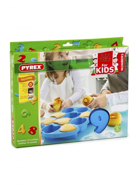 Форма для выпечки фигурная ЦИФРЫ 10 ячеек PYREX