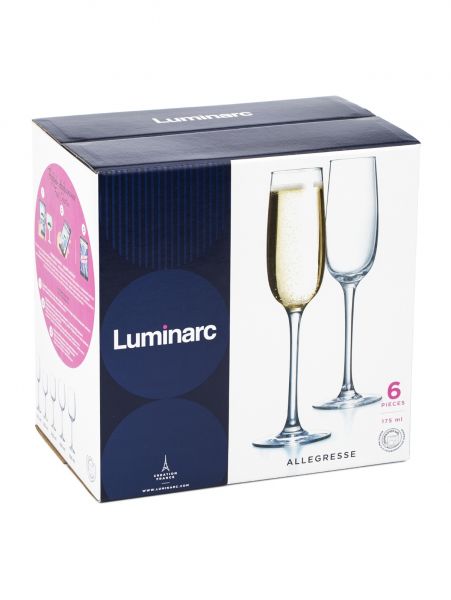 Набор фужеров для шампанского АЛЛЕГРЕСС 6шт 175мл LUMINARC