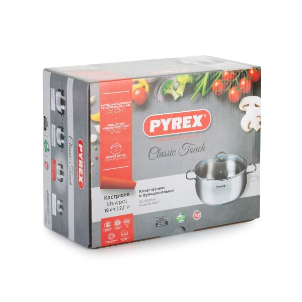 Кастрюля с крышкой CLASSIC TOUCH 2.1л PYREX