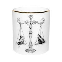Свеча ароматическая Rory Dobner LIBRA ZODIAC 440 гр, дикий инжир и виноград, 7,5 см х 8,5 см, фарфор
