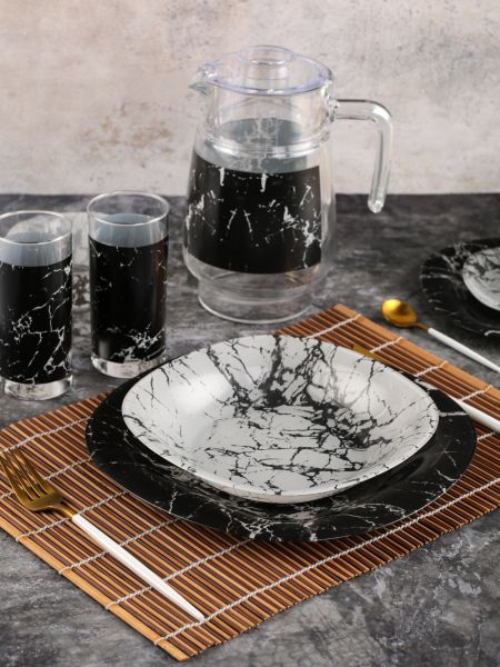 Набор столовый CARINA MARBLE BLACK 44 предмета LUMINARC