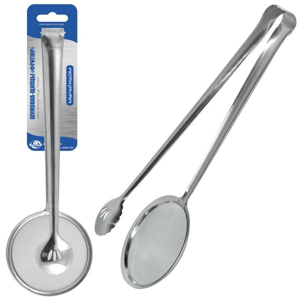 Шумовка-щипцы ФРИТЮР 29x9.5см МУЛЬТИДОМ