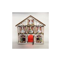 Advent calendar Christmas house Музыкальная шкатулка Рождественский дом , дерево, 24 ящика для мале