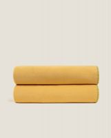 Плед Frati SOFT VISCOSE SENAPE, желтый, 130x160, вискоза 30% полиэстер 70%, 510г