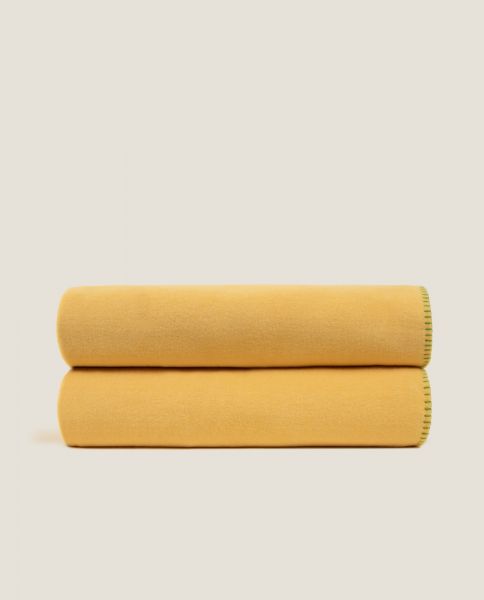 Плед Frati SOFT VISCOSE SENAPE, желтый, 160x200, вискоза 30% полиэстер 70%, 510г