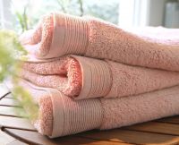 Полотенце 70x140 см poudre пудрово-розовый хлопок 600 гр/м2 Blanc des Vosges
