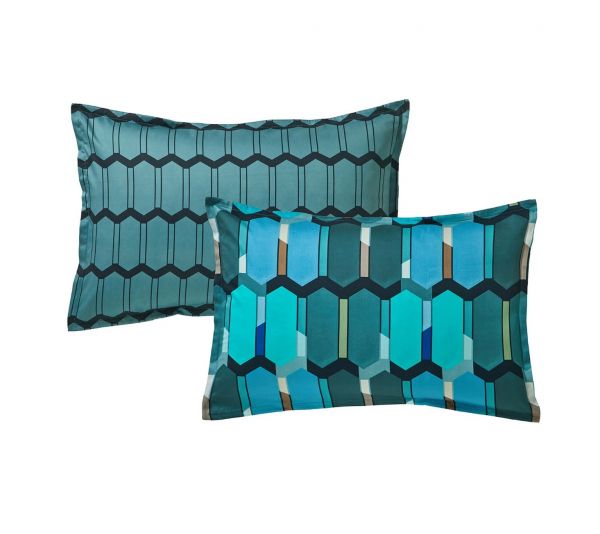 Постельное бельё MOSAIC COBALT пододеяльник 200х220 простынь 280х320 наволочка 50х75*2шт