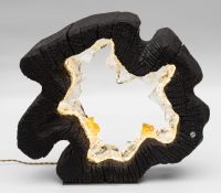 Светильник декоративный Arango BLACK RING, 50х50х15 см, дерево, стекло, золото, ручная работа