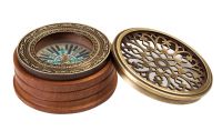 Морской компас Hemisferium Nautical Compass Lace 6.3x2.8 см, бронза
