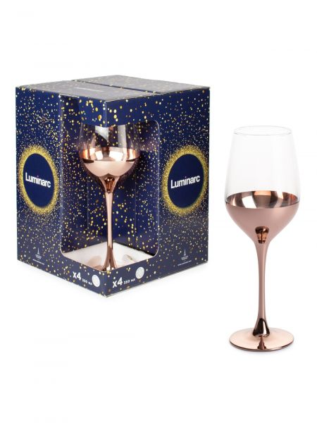Набор бокалов для вина СЕЛЕСТ ЭЛЕКТРИЧЕСКАЯ МЕДЬ 4шт 350мл LUMINARC