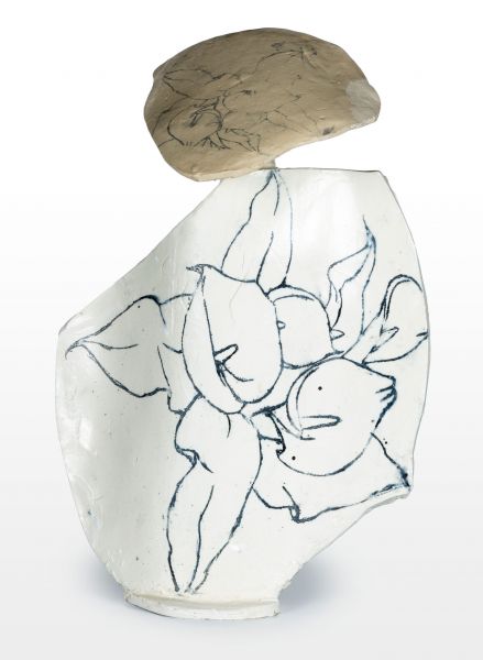 Скульптура Marie Juge DRAPEE, женская фигура, керамика, японская техника Raku, 30 см MJ_01
