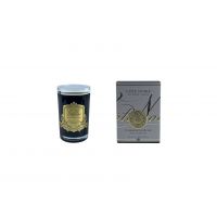 CHAMPAGNE ROSEСвеча 75 гр, черный стаканчик, золотой декор, ВхШхД 11х7,5х7,5см соевый воск, время