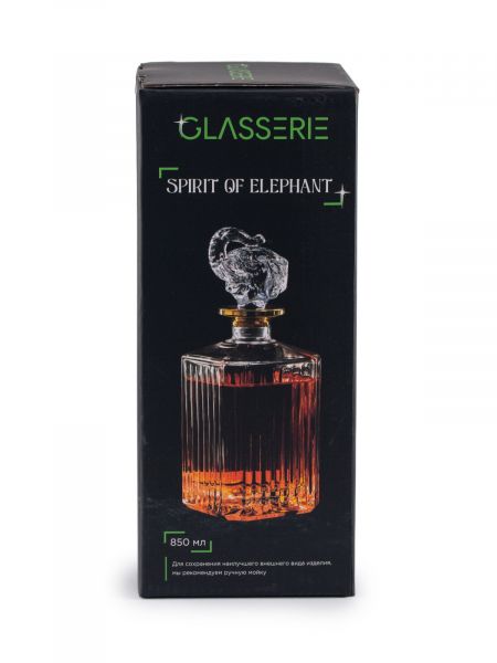 Штоф для крепких напитков  SPIRIT OF ELEPHANT 850мл GLASSERIE