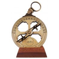 Морская астролябия Hemisferium Nautical Astrolabe 10х1см Н 15 см, бронза