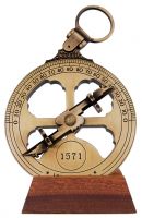 Морская астролябия Hemisferium Nautical Astrolabe 10х1см Н 15 см, бронза