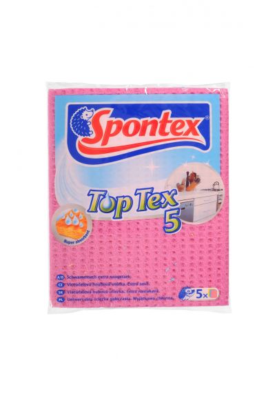 Салфетка губчатая TOP TEX 15.5х18.5см 5шт SPONTEX