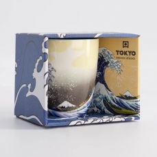 Кружка Kawaii Hokusai 8.5 × 10.2 см, 340 мл, фарфор TOKYO DESIGN