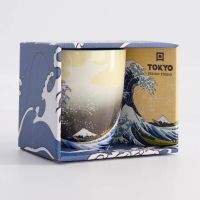 Кружка Kawaii Hokusai 8.5 × 10.2 см, 340 мл, фарфор TOKYO DESIGN