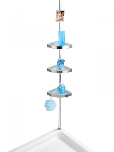 Телескопическая угловая полка Premium блестящая WENKO