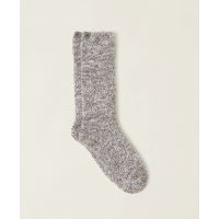 Носки Barefoot Dreams HEATHERED SOCKS, трикотаж, серо-белый, 100% полиэстер, размер one size
