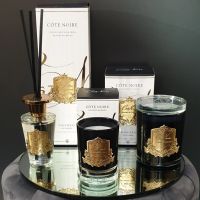 Диффузор LILY FLOWER, золотой декор, 150 мл, ВхШхД 30х10,5х10,5 см