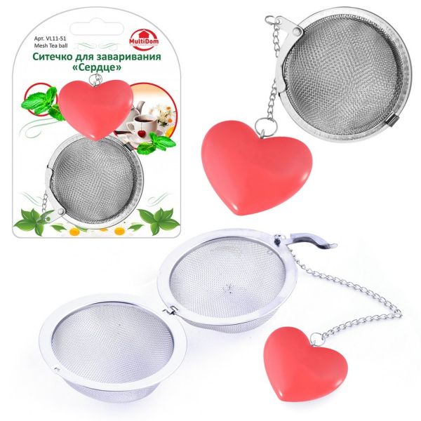 Ситечко для заваривания СЕРДЦЕ 4.5см МУЛЬТИДОМ