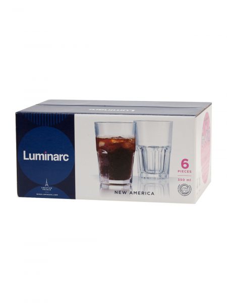 Набор стаканов НОВАЯ АМЕРИКА 6шт 350мл высокие LUMINARC