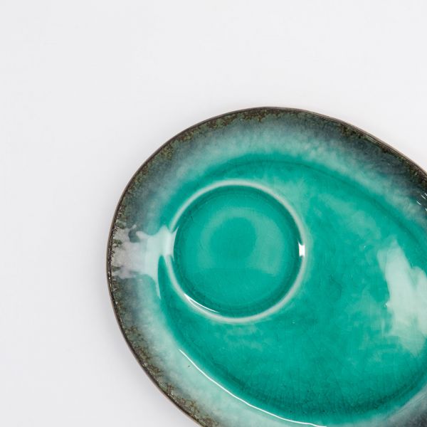 Тарелка Yamasaku Turquoise 18x14x2 см, , керамика TOKYO DESIGN