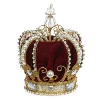 Верхушка корона золото с красным 22 см