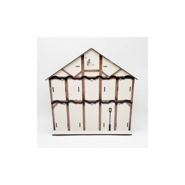 Advent calendar Christmas house Музыкальная шкатулка Рождественский дом , дерево, 24 ящика для мале