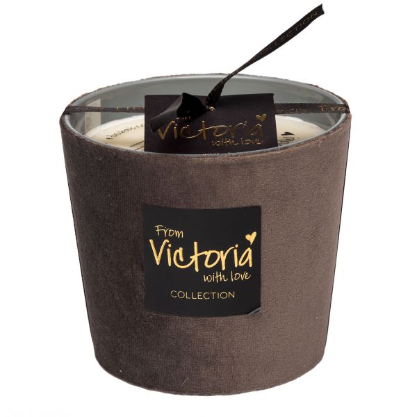 Свеча ароматическая Victoria with Love Velvet grey 400гр