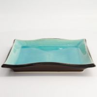 Тарелка Glassy Turquoise 22.2x22.2x3.2 см, керамика TOKYO DESIGN