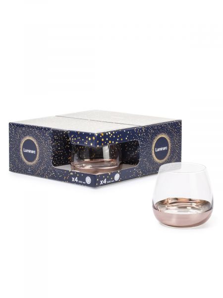 Набор стаканов СИР ДЕ КОНЬЯК ЭЛЕКТРИЧЕСКАЯ МЕДЬ 4шт 300мл низкие LUMINARC