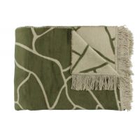 Плед CLAUDI LINEAS OLIVE, 150х200см, 60% хлопок 40% акрил