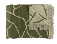 Плед CLAUDI LINEAS OLIVE, 150х200см, 60% хлопок 40% акрил