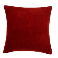 Подушка декоративная 45x45 см, бархат 100% хлопок PACHA_BOU Blanc des Vosges