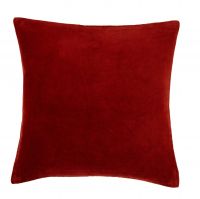 Подушка декоративная 45x45 см, бархат 100% хлопок PACHA_BOU Blanc des Vosges
