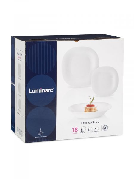 Набор столовый CARINE белый 18пр LUMINARC