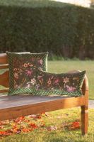 Подушка Frati FLORAL GREEN, зеленый, 30х60, велюр, полиэстер