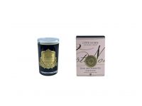 CHARENTE ROSEСвеча 75 гр, черный стаканчик, золотой декор, ВхШхД 11х7,5х7,5см соевый воск, время г