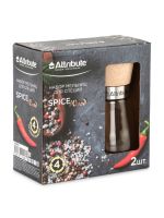 Набор мельниц для специй SPICE WOOD, 2шт ATTRIBUTE