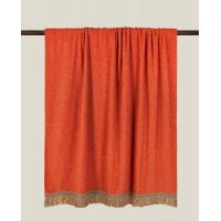 Плед Frati SOFT BAMBOO APRICOT с тесьмой ROUSSEAU, оранжевый, 160х200 см, бамбук 40% полиэстер 60%, 900
