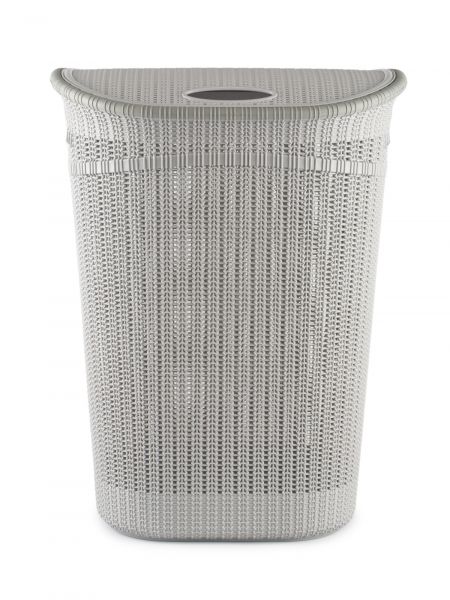 Корзина для белья 52л с крышкой серая ATTRIBUTE