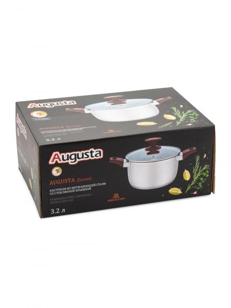 Кастрюля с крышкой AUGUSTA SPECIALE 3.2л ATTRIBUTE