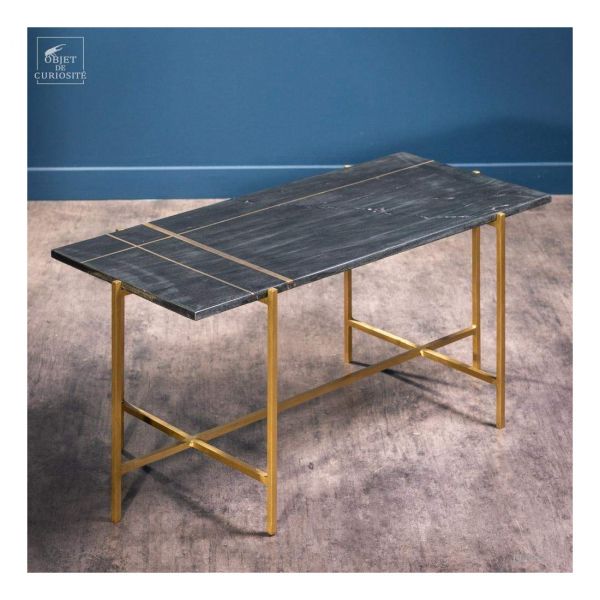 Coffee tableЖурнальный столик 93х42 Н40 см, металл, мрамор