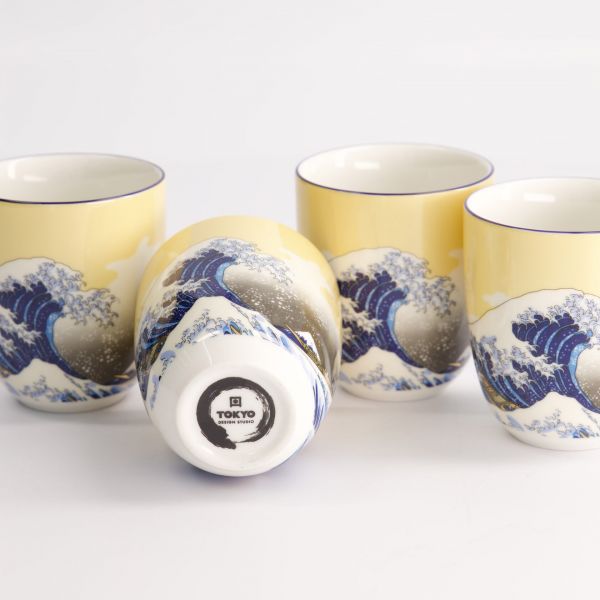 Набор Kawaii Hokusai 4 кружки 7x8 см, 170 мл TOKYO DESIGN
