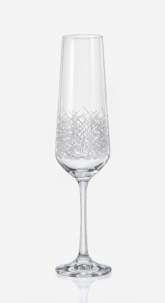 Набор бокалов для шампанского SANDRA Blizzard 6шт 200мл CRYSTALEX