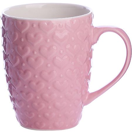 Кружка с рельефом 330 мл Сердечки LORAINE