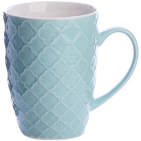 Кружка с рельефом 330 мл Ромб-цветок LORAINE