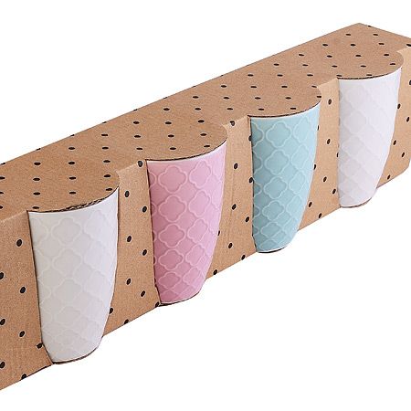 Кружка с рельефом 330 мл Ромб-цветок LORAINE